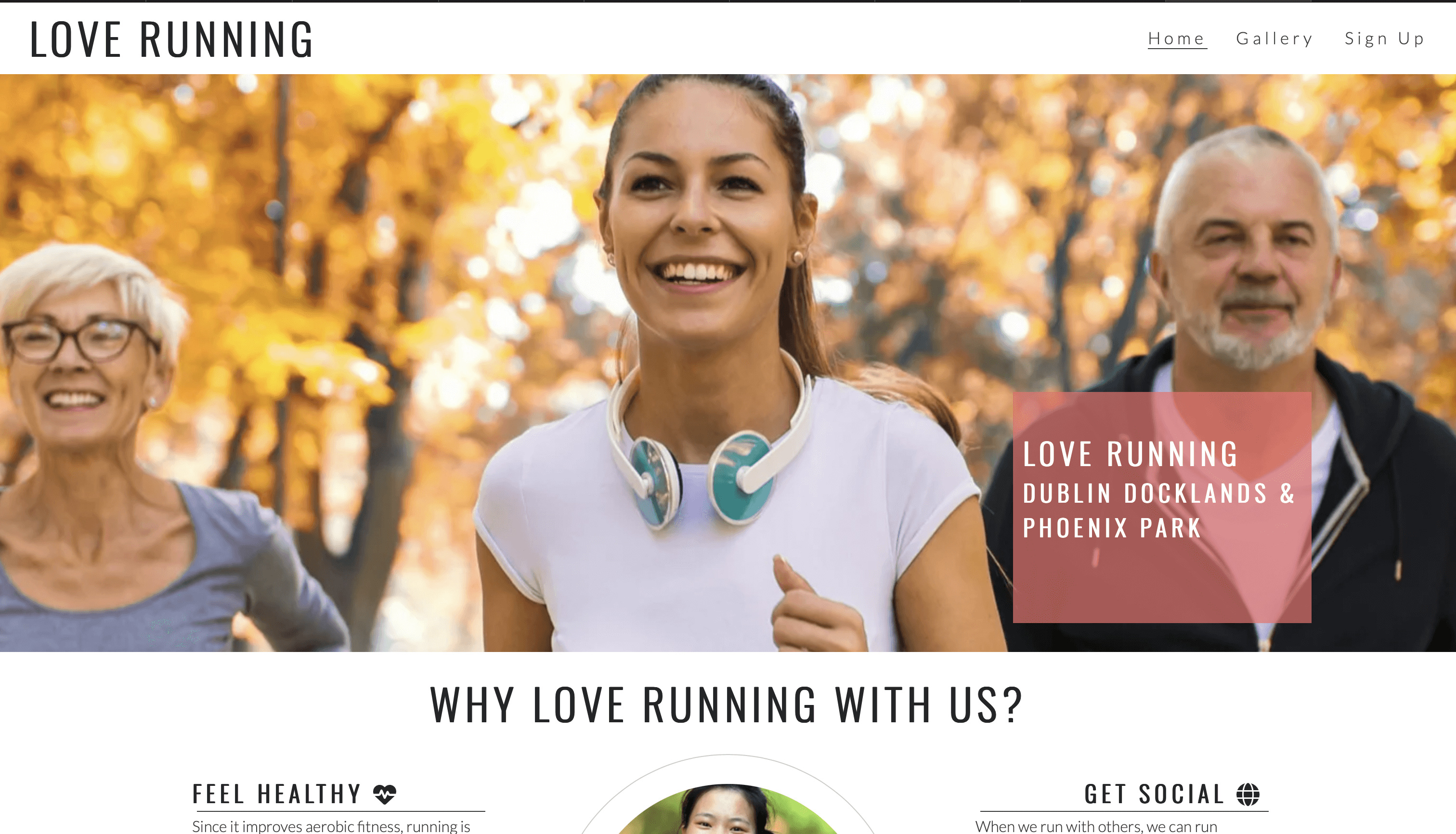 Running club page